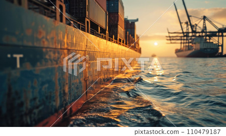 The cargo ship logistics shipping 110479187