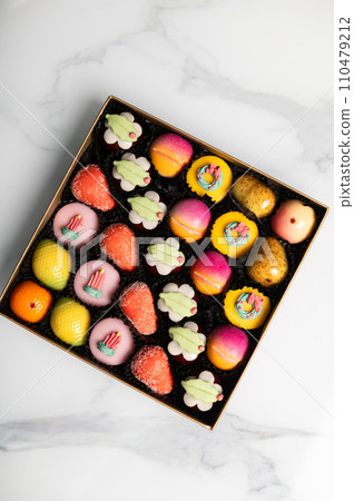 Marzipan sweets as fruits Marzipan sweets as fruits 110479212