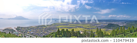 [Scenery from Kokubu High-tech Observatory] (High resolution version) Kokubu Uenohara Techno Park, Kirishima City, Kagoshima Prefecture 110479419