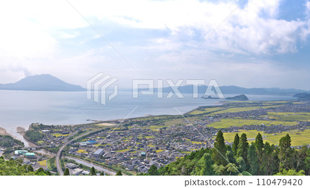 [國分高科技展望台的風景]（高解析度版）鹿兒島縣霧島市國分上野原科技公園 110479420