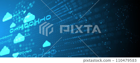 Modern cloud technology. Integrated digital web concept background Modern cloud technology. Integrated digital web concept background 110479583