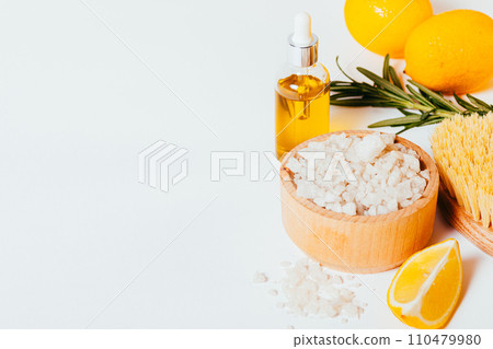 a bowl of sea salt a bowl of sea salt 110479980