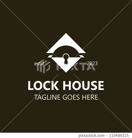 Lock House secure logo design, smart key home vector concept Lock House secure logo design, smart key home vector concept 110480325