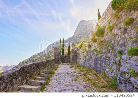 Staircase in ancient fortress 110480584
