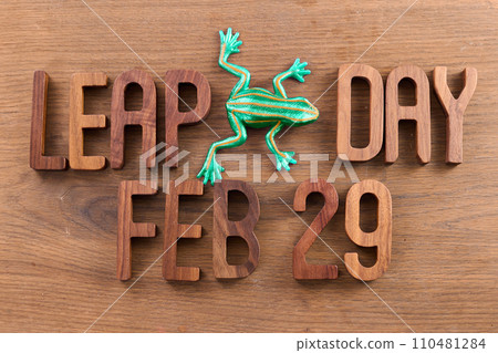 Leap day. Concept for date 29 month February 110481284