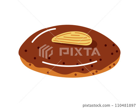 Lebkuchen german traditional cookies for winter,advent time.Vector illustration Lebkuchen german traditional cookies for winter,advent time.Vector illustration 110481897