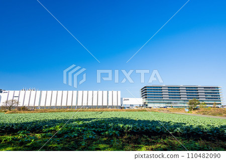 「萬億日圓工廠」熊本工廠興建工地「台積電」（JASM）台積電日本（冬季）熊本縣菊代市 110482090