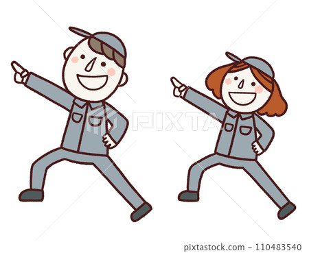 Illustration set of motivated male and female traders 110483540