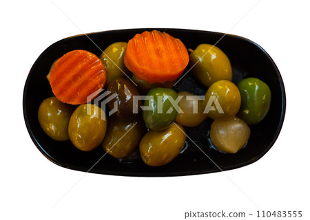 olive, carrot, onion 110483555