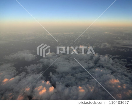 Light Cloud scape at Dawn from high above 110483637
