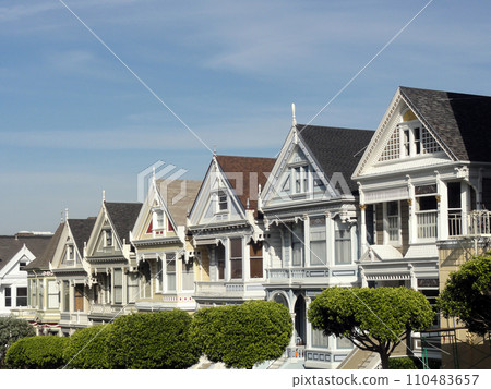 Painted Ladies of San Francisco in California. Painted Ladies of San Francisco in California. 110483657