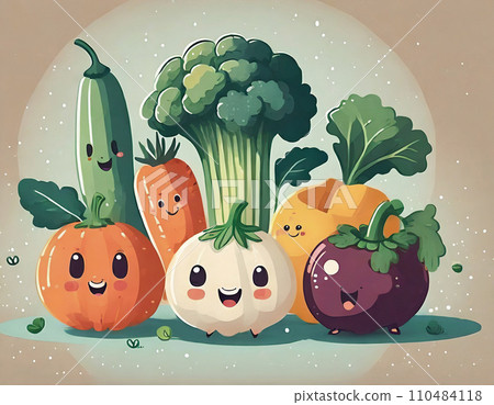 可愛的蔬菜圖像“人工智慧生成的圖像” 可愛的蔬菜圖像“人工智慧生成的圖像” 110484118