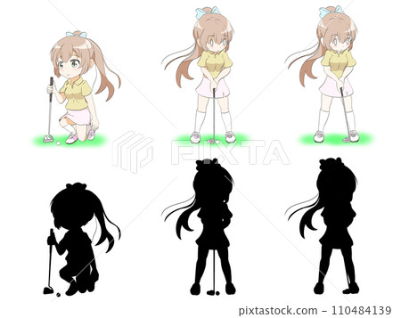 打高爾夫球的女人 4 110484139