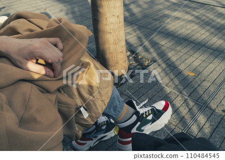 Winter men's feet Winter men's feet 110484545