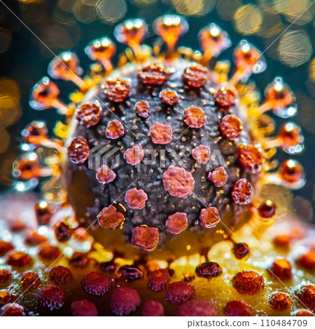 冠狀病毒特寫“人工智慧生成圖像” 冠狀病毒特寫“人工智慧生成圖像” 110484709