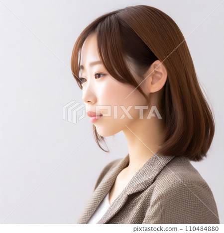 Asian profile “AI generated image” 110484880