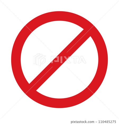 Red Forbidden Sign isolated on Transparent Background. Flat icon. Vector illustration Red Forbidden Sign isolated on Transparent Background. Flat icon. Vector illustration 110485275
