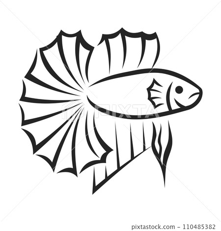 Betta fish Logo template Isolated. Brand Identity. Icon Abstract Vector graphic 110485382