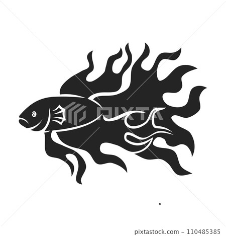 Betta fish Logo template Isolated. Brand Identity. Icon Abstract Vector graphic 110485385