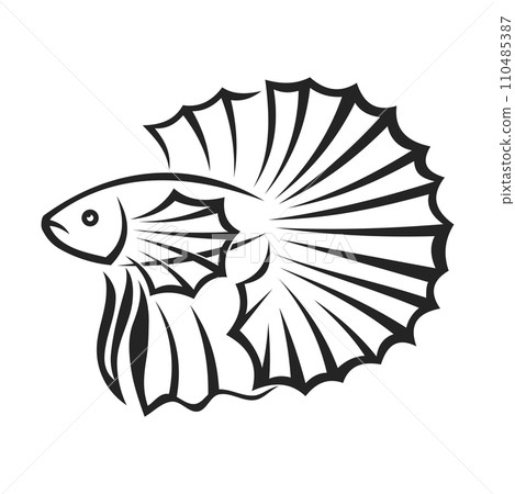 Betta fish Logo template Isolated. Brand Identity. Icon Abstract Vector graphic Betta fish Logo template Isolated. Brand Identity. Icon Abstract Vector graphic 110485387