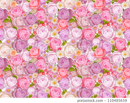 Rose seamless pattern B-1 (PNG) 110485639