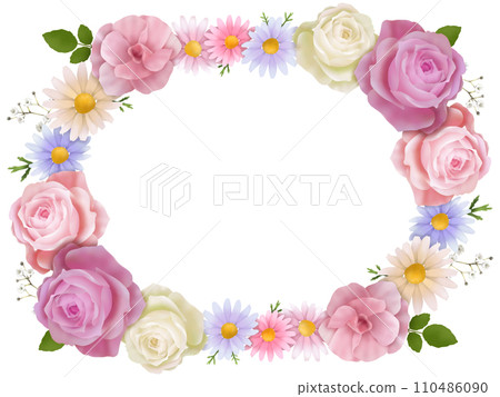玫瑰框架H（PNG） 110486090