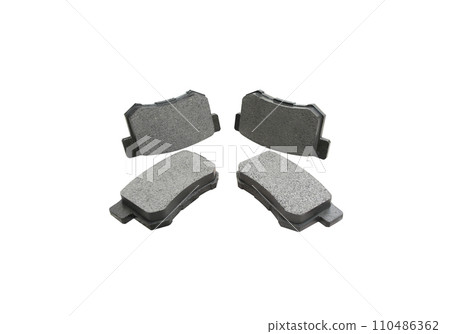 New car brake pads isolated on white background include clipping path 110486362
