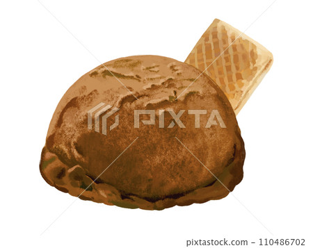 Chocolate ice cream (with wafer) Chocolate ice cream (with wafer) 110486702