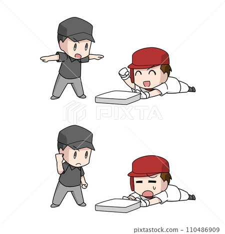 棒球賽跑者判斷圖 2 圖案/男孩 棒球賽跑者判斷圖 2 圖案/男孩 110486909