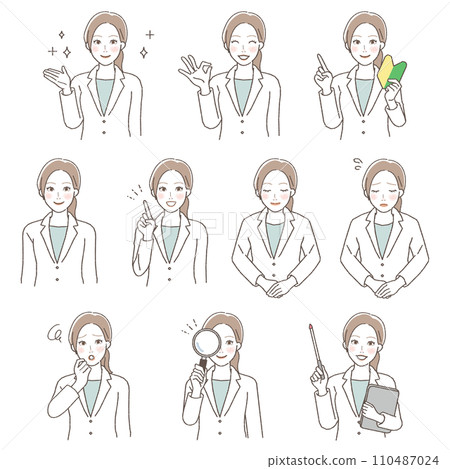 Doctor variations, illustration set Doctor variations, illustration set 110487024