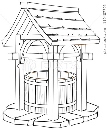 Rustic Well in Countryside Setting 110487703