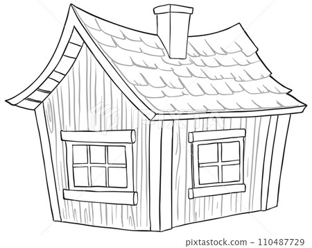 Cozy Cottage Vector Illustration 110487729