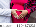 Pregnant women close-up 110487858