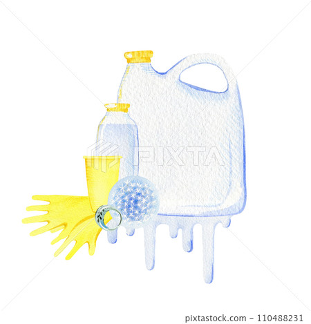 Epoxy resin painted watercolor with hobby accessories for design of cards, posters and websites Epoxy resin painted watercolor with hobby accessories for design of cards, posters and websites 110488231