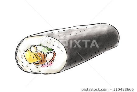 One ehomaki watercolor style 110488666