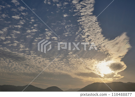 Beautiful sunset sky in late autumn Beautiful sunset sky in late autumn 110488877