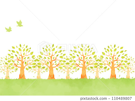 Refreshing forest background illustration 110489807