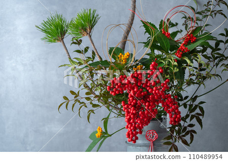 New Year decorations, auspicious plants, new year images New Year decorations, auspicious plants, new year images 110489954