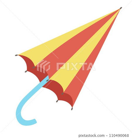 Vector illustration of a bright colorful umbrella in a flat style. Design element isolated on white background Vector illustration of a bright colorful umbrella in a flat style. Design element isolated on white background 110490068