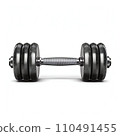 Dumbell isolated on white background 110491455
