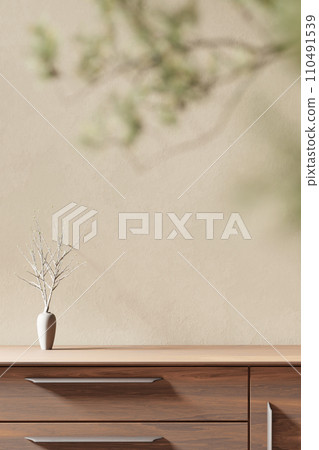 Interior with a warm atmosphere where you can enjoy calm relaxation with bright sunlight shining through. Interior with a warm atmosphere where you can enjoy calm relaxation with bright sunlight shining through. 110491539