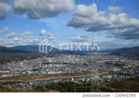 高野山町石道（從展望台眺望奇諾河）[和歌山縣工藤山町] 110491593