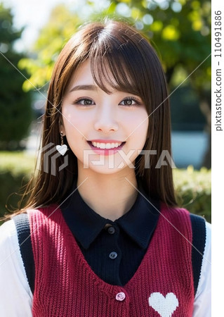 一個有著可愛微笑的女人(AI 生成的圖像) 一個有著可愛微笑的女人(AI 生成的圖像) 110491886