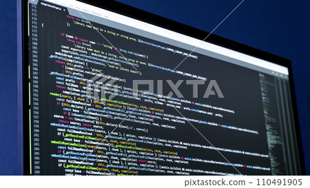 Coding background, Application development and code programming. Technology business computers concept Coding background, Application development and code programming. Technology business computers concept 110491905