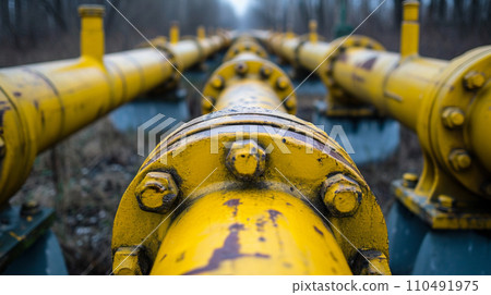 AI-generated content. Russian Oil gas pipeline. Gas industry  110491975