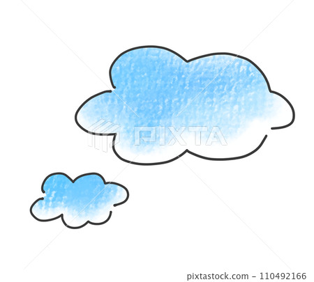 Loose simple cloud single item color analog style Loose simple cloud single item color analog style 110492166