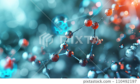 AI-generated content. Science molecule background 110492197