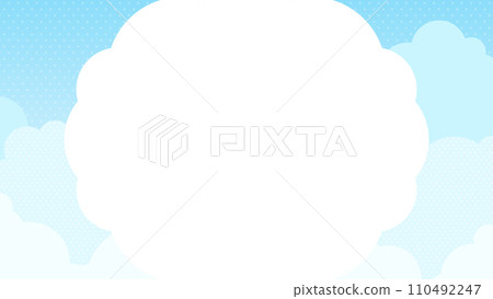 藍天背景的框架（風景 16:9） 110492247