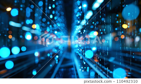 AI-generated content. Data abstract technology background AI-generated content. Data abstract technology background 110492310