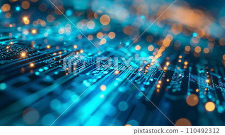 AI-generated content. Data abstract technology background  110492312